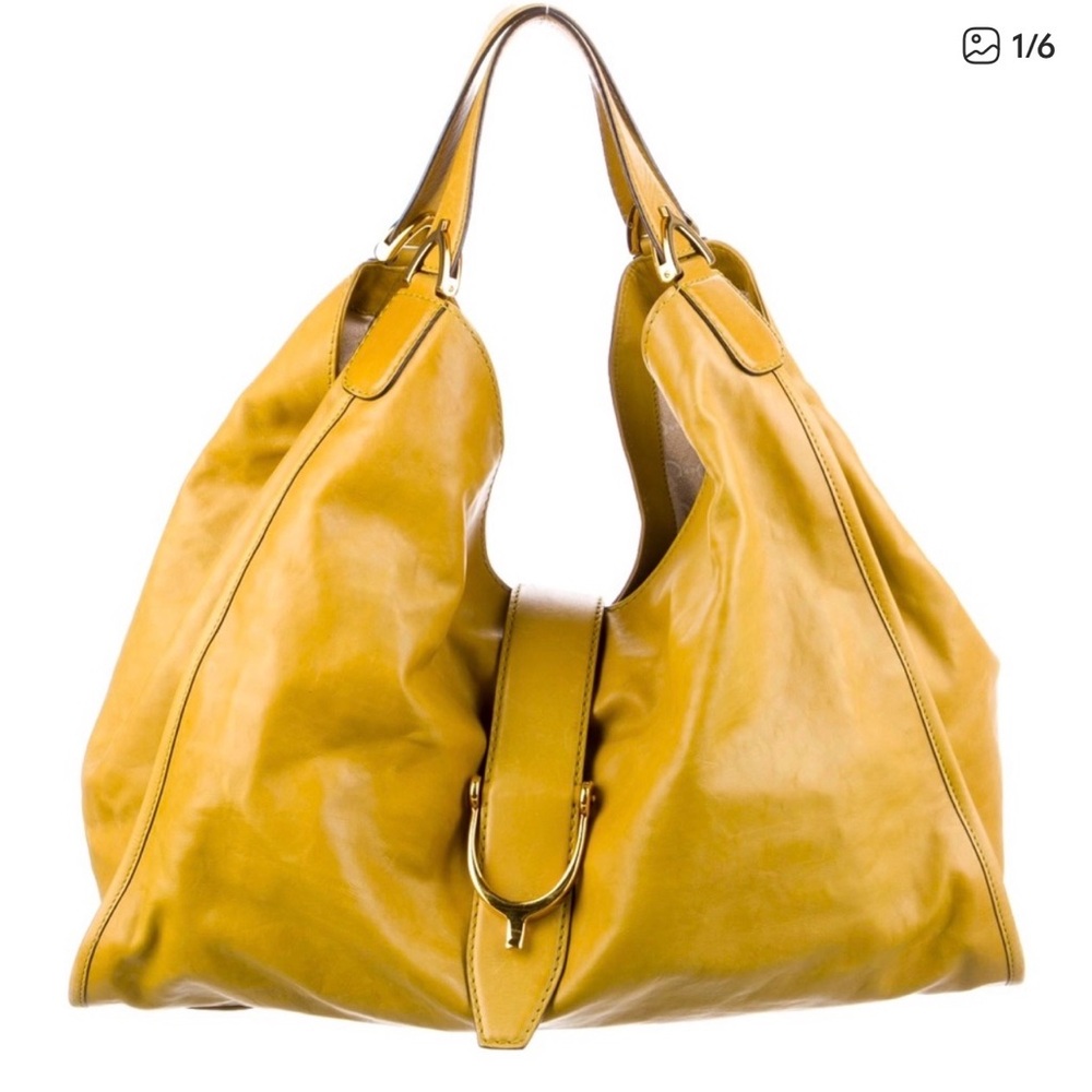 Gucci Mustard Yellow/Green Hobo Bag
